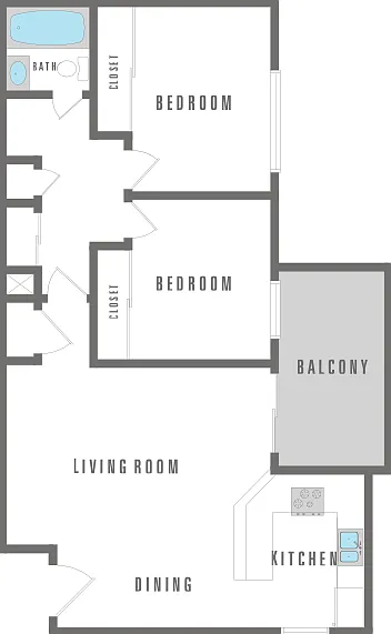 2 Bedroom 1 Bath 2 Bedroom 1 Bath