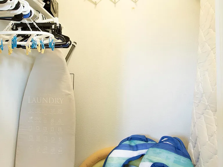 Walk-in closet
Pool toys are provided