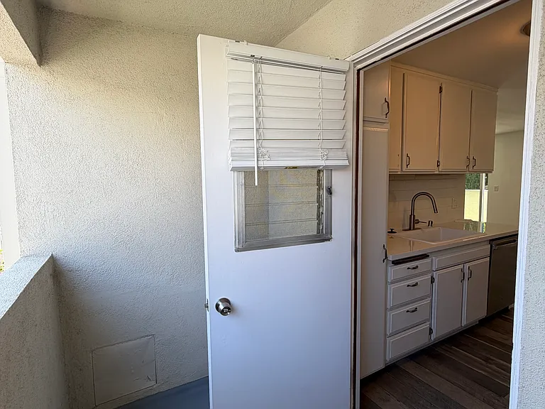 Balcony next to kitchen