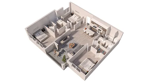 Floor plan 3BR C1