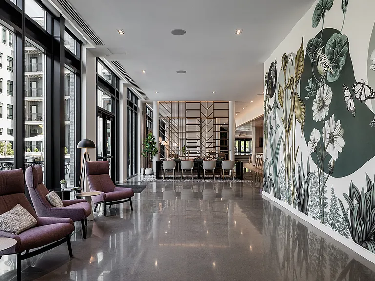 Amenity Core and Mural