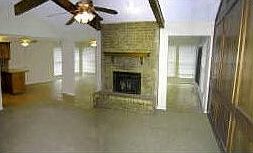 Vaulted Living Room open to kitchen and second living