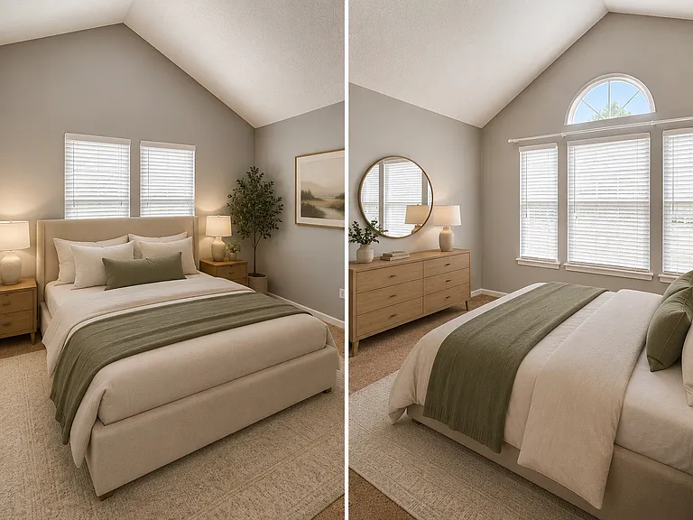 Virtually staged bedrooms for visual concepts