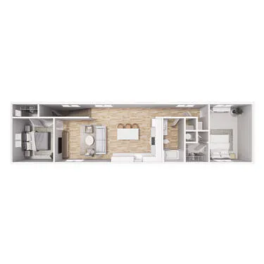 Floor plan 2x1 - 900 sqft - B2