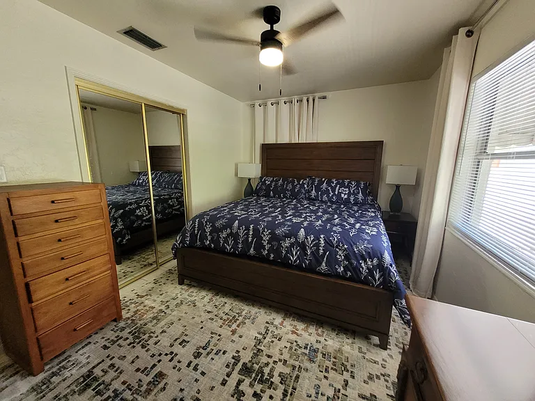 Primary bedroom, large enough for a king size bed