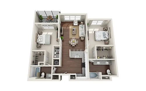 Floor plan B4 - The Sewee - Two Bedroom, Two Bathroom