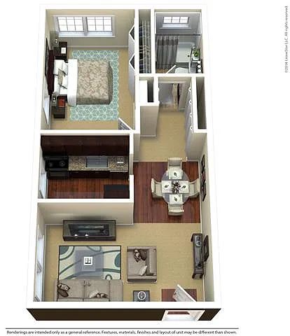 Floor plan 1Bedroom 1Bathroom