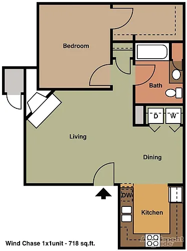 Floor plan 1X1