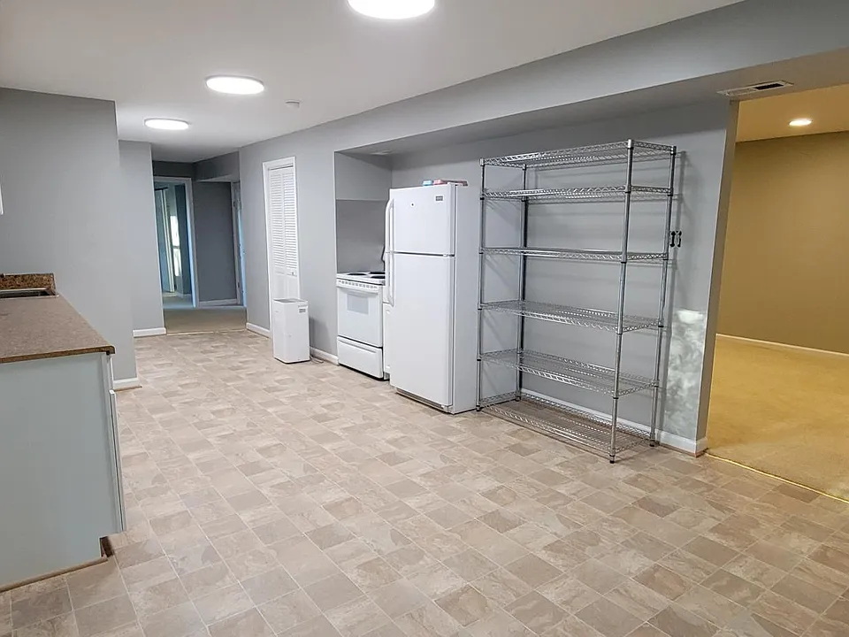 Kitchen, view from French doors