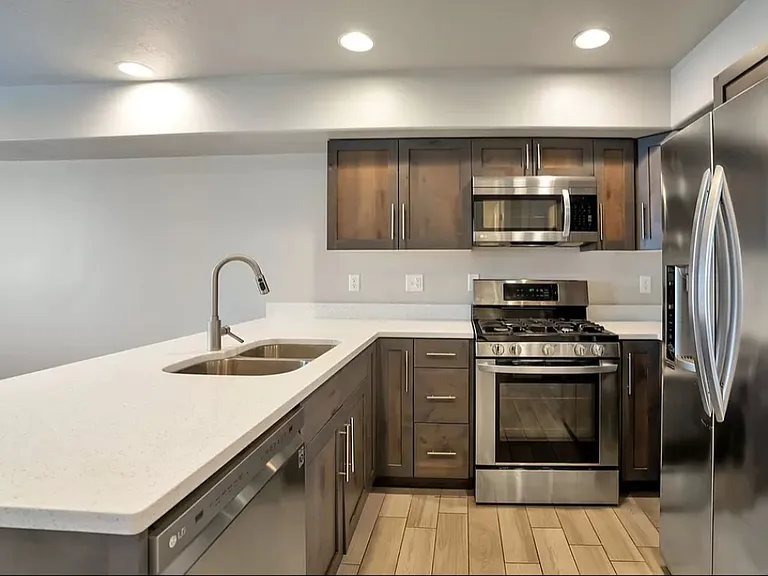 Kitchen w/LG stainless steel appliances