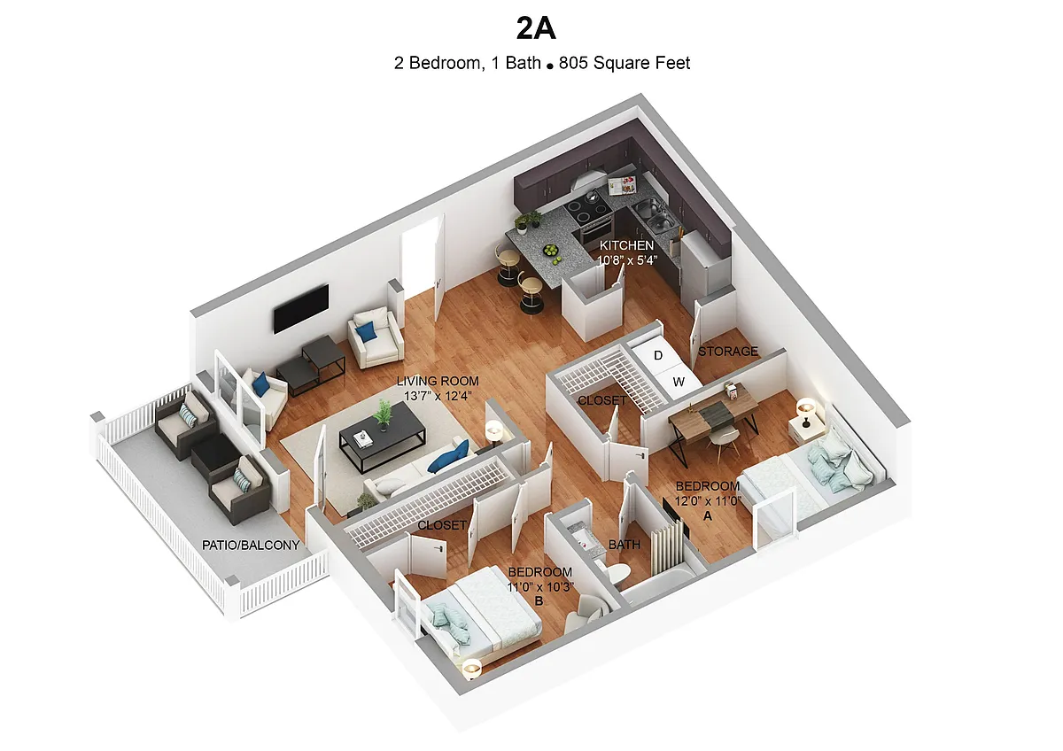 Floor plan 2X1 West