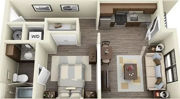Studio | 1 Bath | 528-564 SF Studio | 1 Bath | 528-564 SF