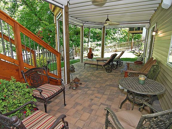 Patio with remote control screens