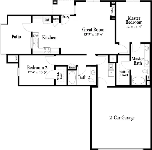 Floor plan The Flats - Plan 7 Down