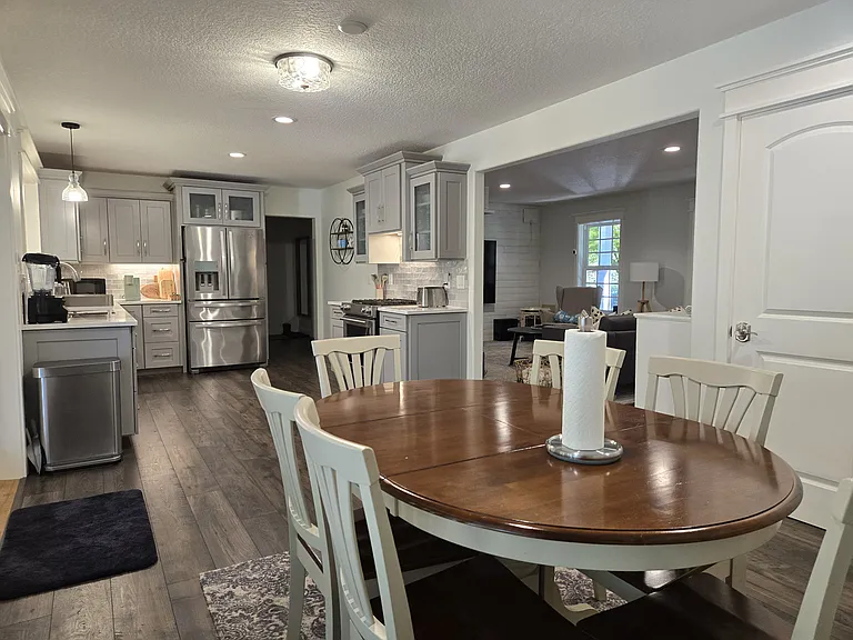 Dining area connected to kitchen