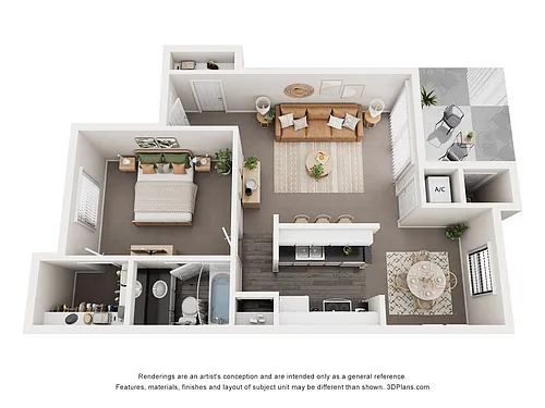 Floor plan 1 Bedroom Premium