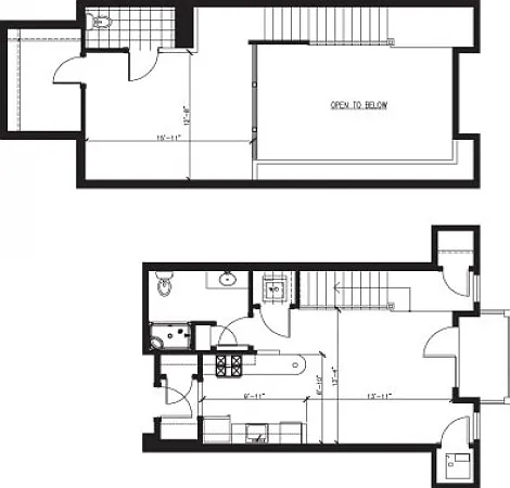 Lofted 1 Bed 2 Bath - H Lofted 1 Bed 2 Bath - H