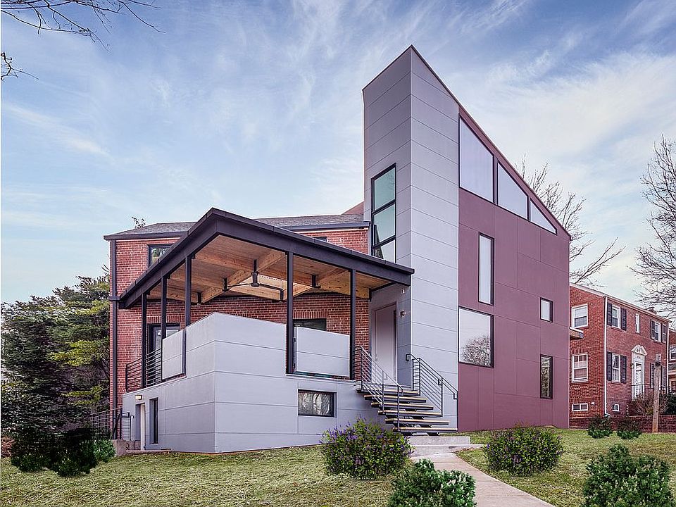 Modern remodel of brick home