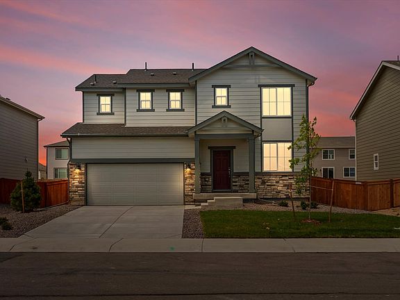 The Dillon floorplan image taken at a Meritage Homes community in Severance, CO.