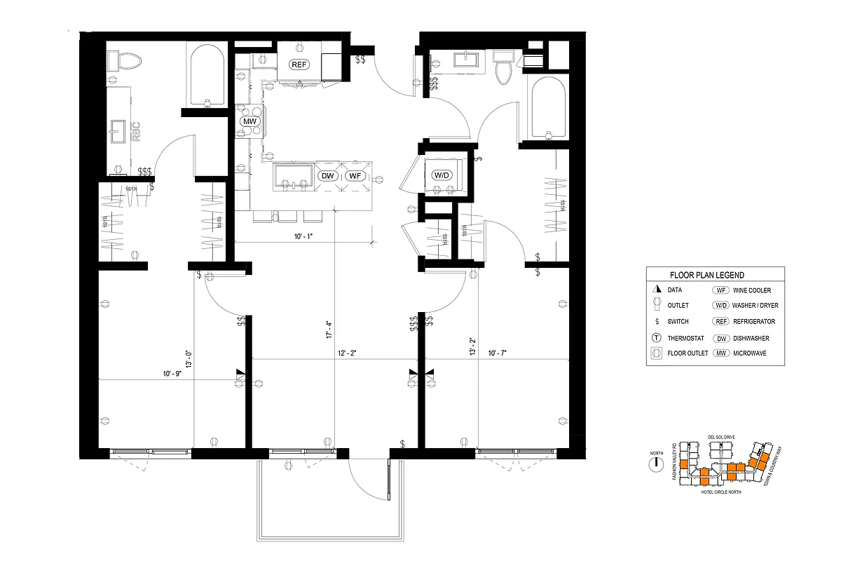 Floor plan C1 2 Bedroom