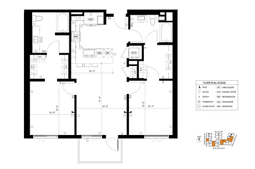 Floor plan C1 2 Bedroom