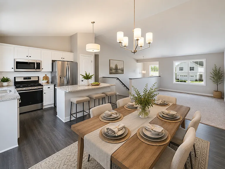 virtually staged kitchen