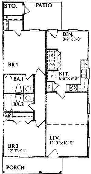 Floor plan Two Bedroom