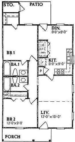 Floor plan Two Bedroom