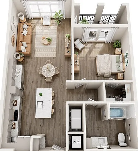 A4.ANSI floor plan The Mustang
