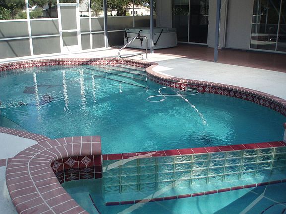 Solar heated pool and spa