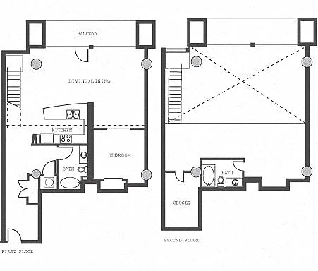 Floor plan 2 Bed 2 Bath Penthouse
