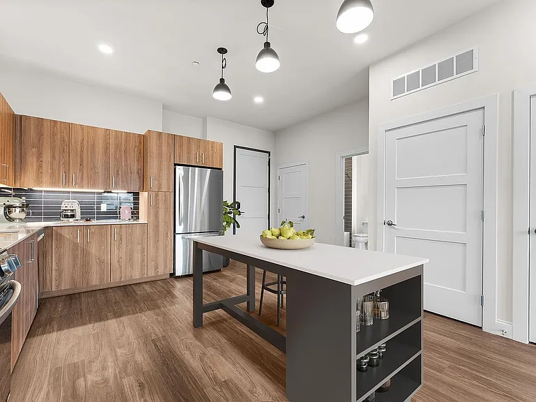 Stylish Kitchen with wooden cabinets