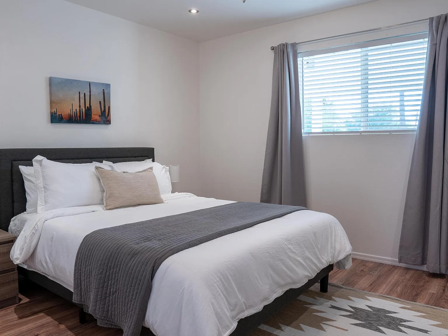 Primary bedroom with walk in closet