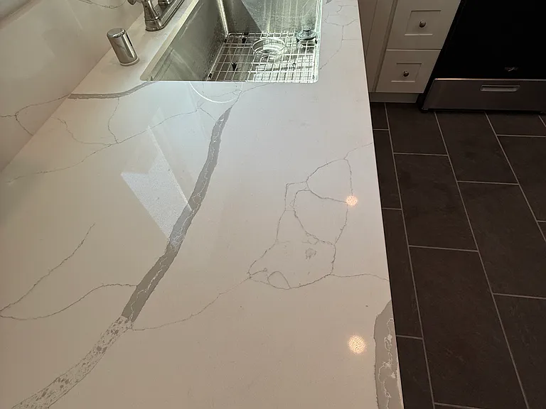 Large Marble Style Quartz Countertops