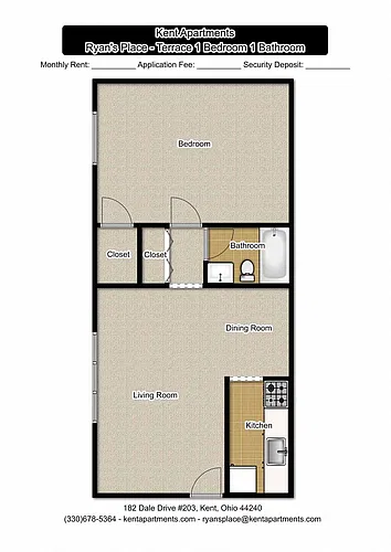 Floor plan 1 Bedroom Terrace