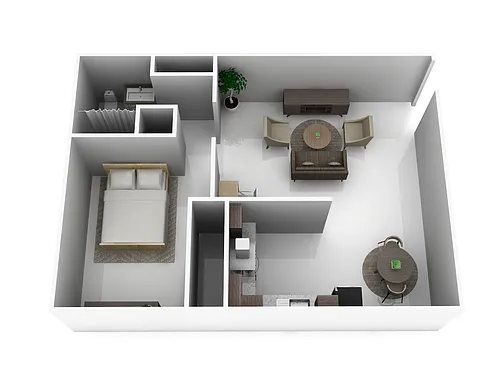 Floor plan 1BR/1BA