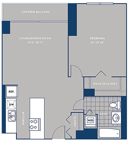 Floor plan 1 bed 1 bath / 03