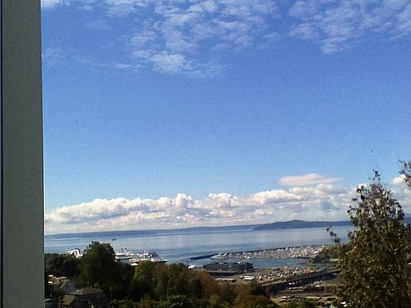 Western view with Elliot Bay marina