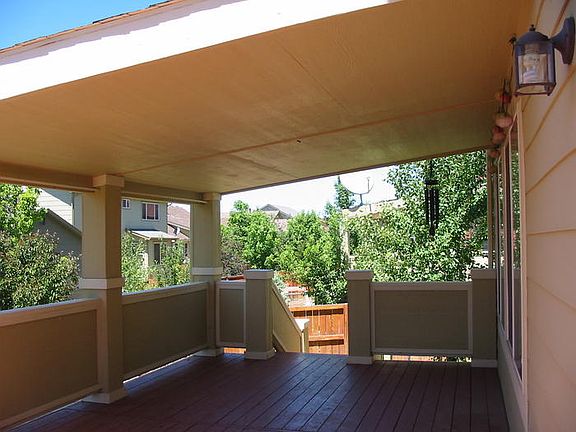 Partially covered deck