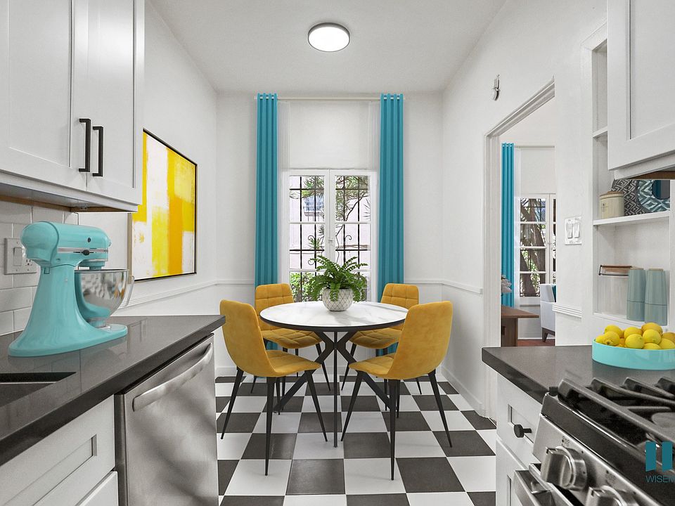 Kitchen and Dining Area with Large-Size Windows