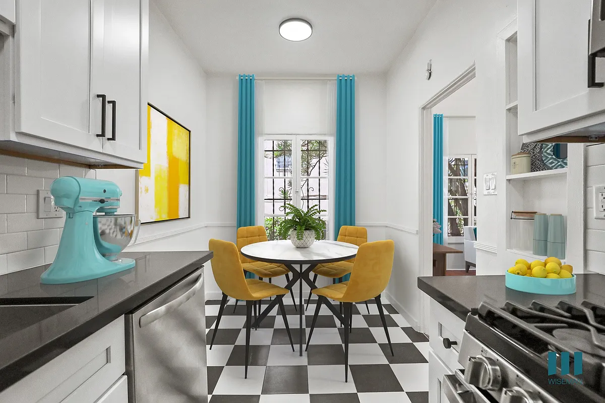 Kitchen and Dining Area with Large-Size Windows - 8433 Blackburn Ave