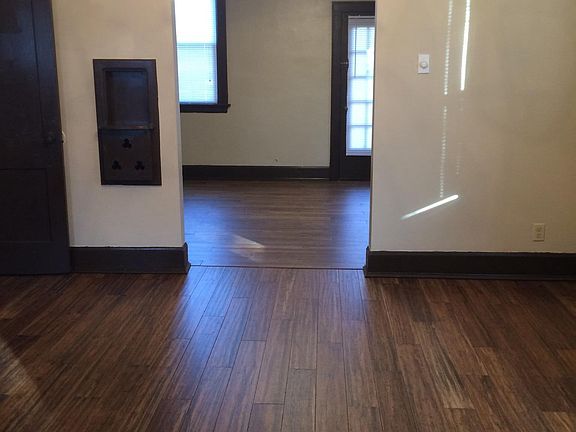 Dining room looking into living room