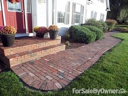 Front Brick Paver Walkway and Steps