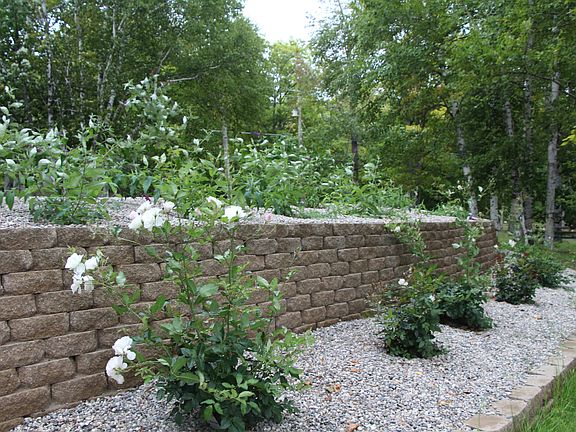 Landscapping lower drive/gar