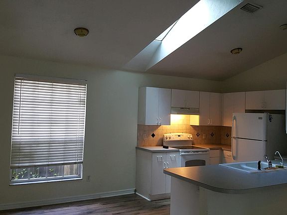 view from front door to kitchen.