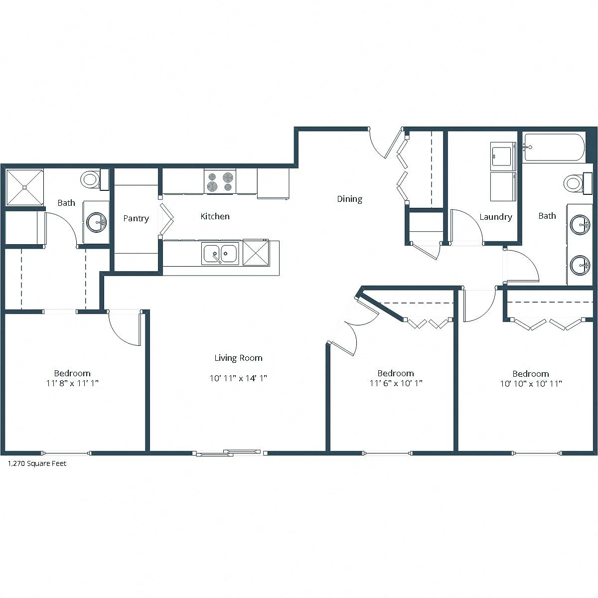 Floor plan Three Bedroom 3175A