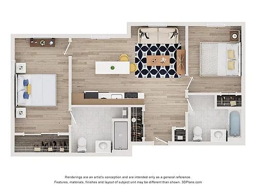 Floor plan New Cottage - Two Bedroom