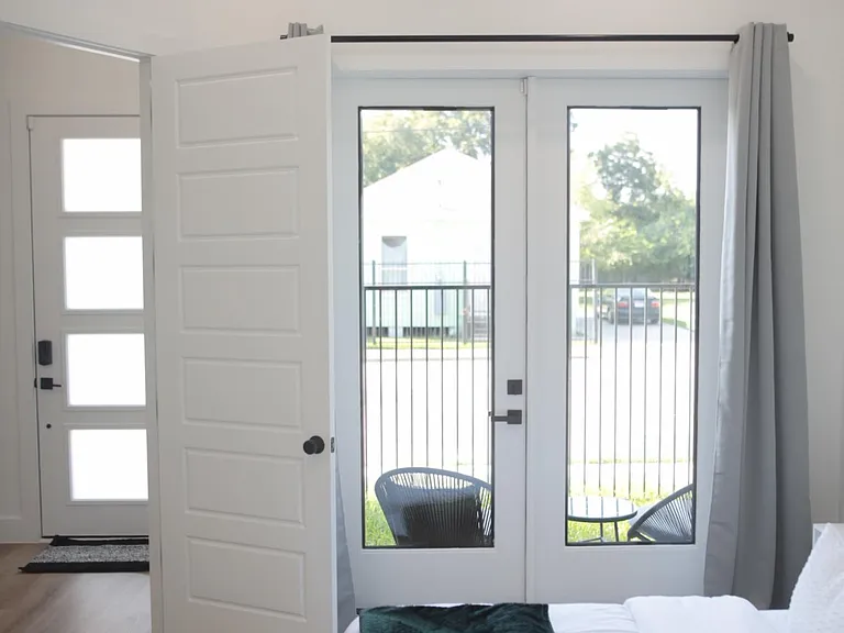 First floor bedroom patio door.