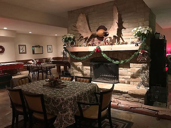 Downstairs fireplace