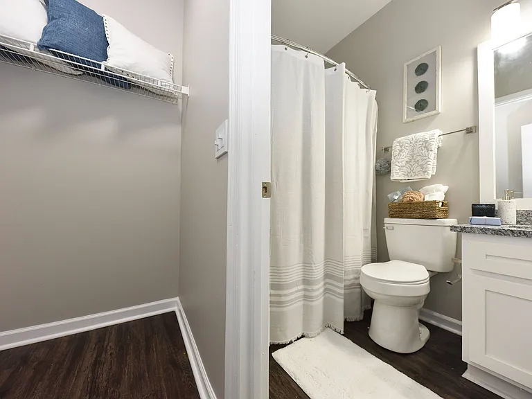 Generous Closet Space + Bathroom
